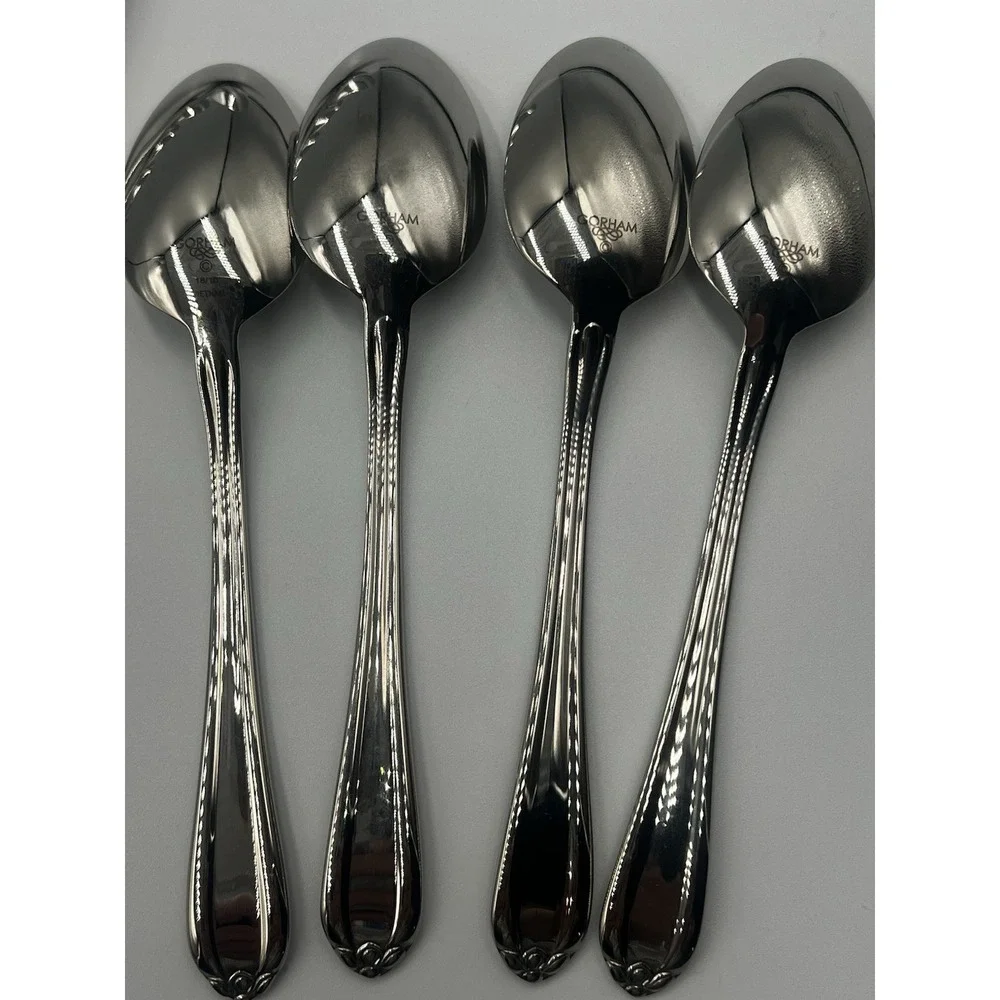 Gorham Melon Bud 18/10 Stainless Steel 20pc Placement For 4. PLEASE SEE ALL PICS
